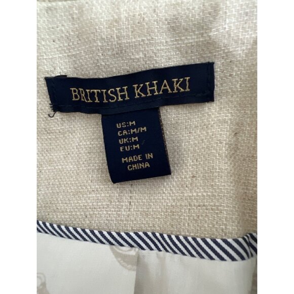British Khaki Authentic Vintage Women's M Creme Blazer - Picture 5 of 10